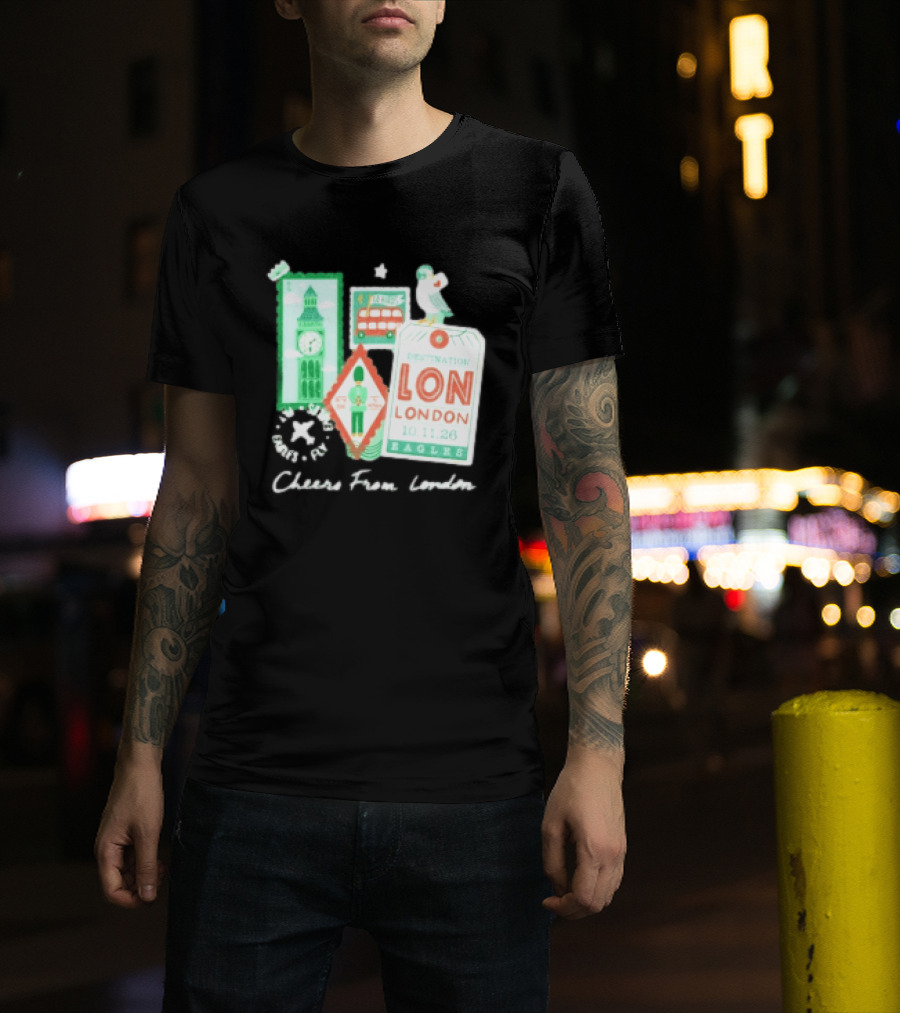 Philadelphia Eagles Destination London 101126 Cheers London T-Shirt