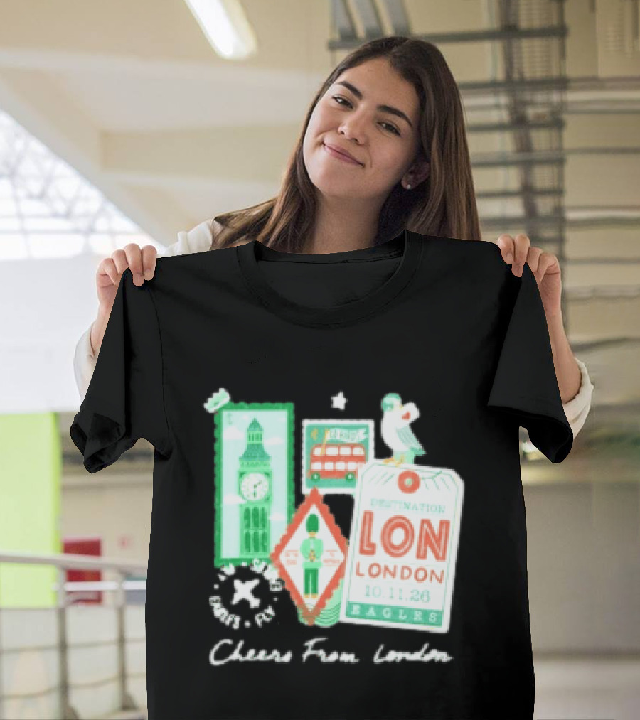 Philadelphia Eagles Destination London 101126 Cheers London T-Shirt