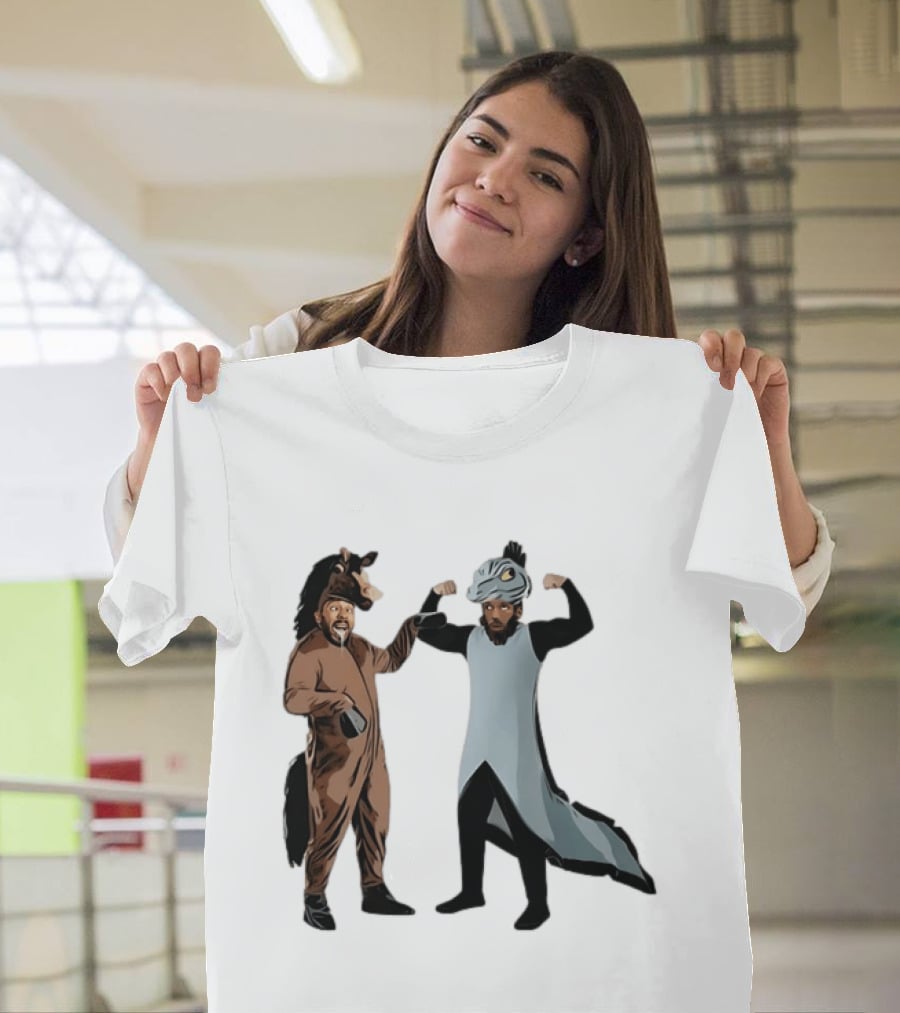 James Harden Joel Embiid Horse And Dinosaur Costumes Basketball Duo T-Shirt