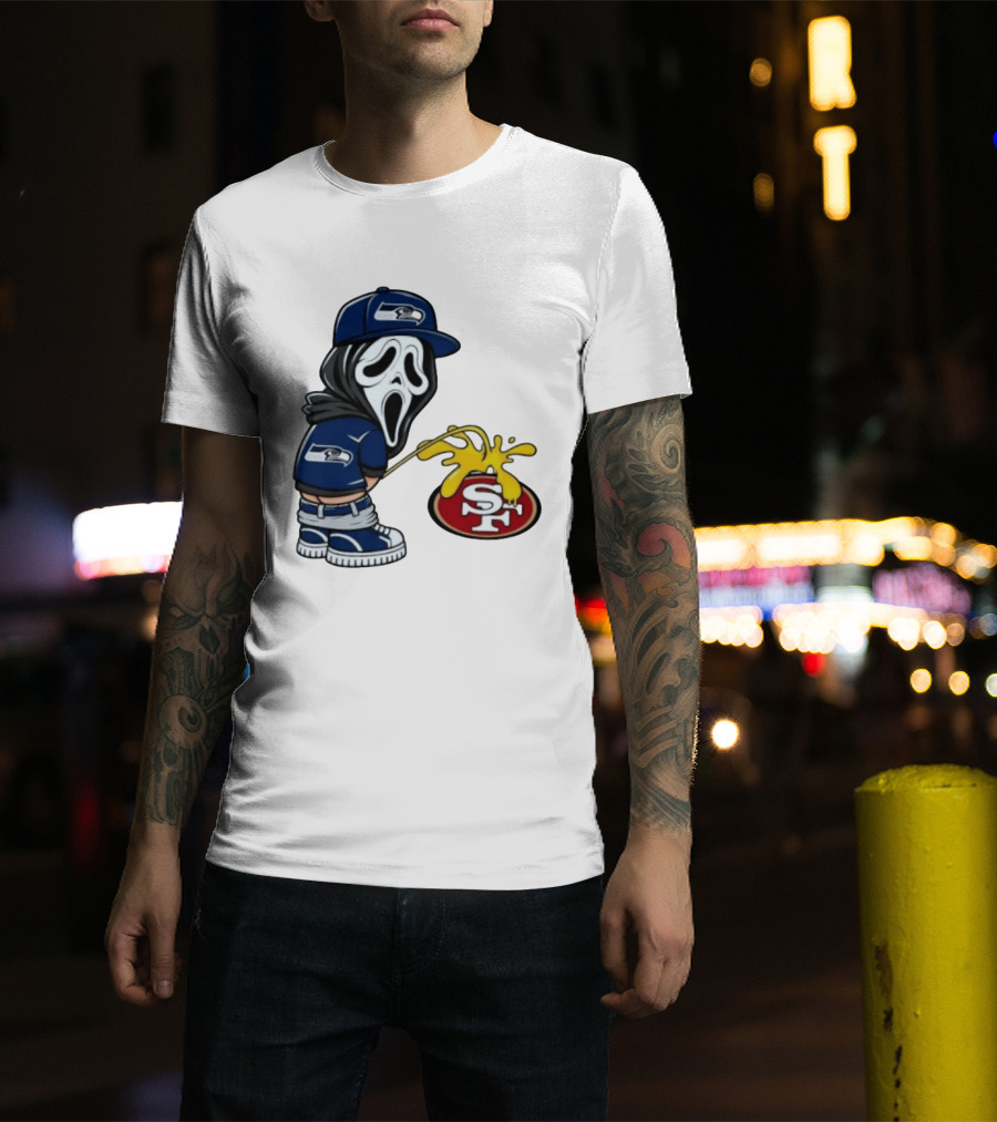Seattle Seahawks Ghostface Fan Rivalry With San Francisco 49ers T-Shirt