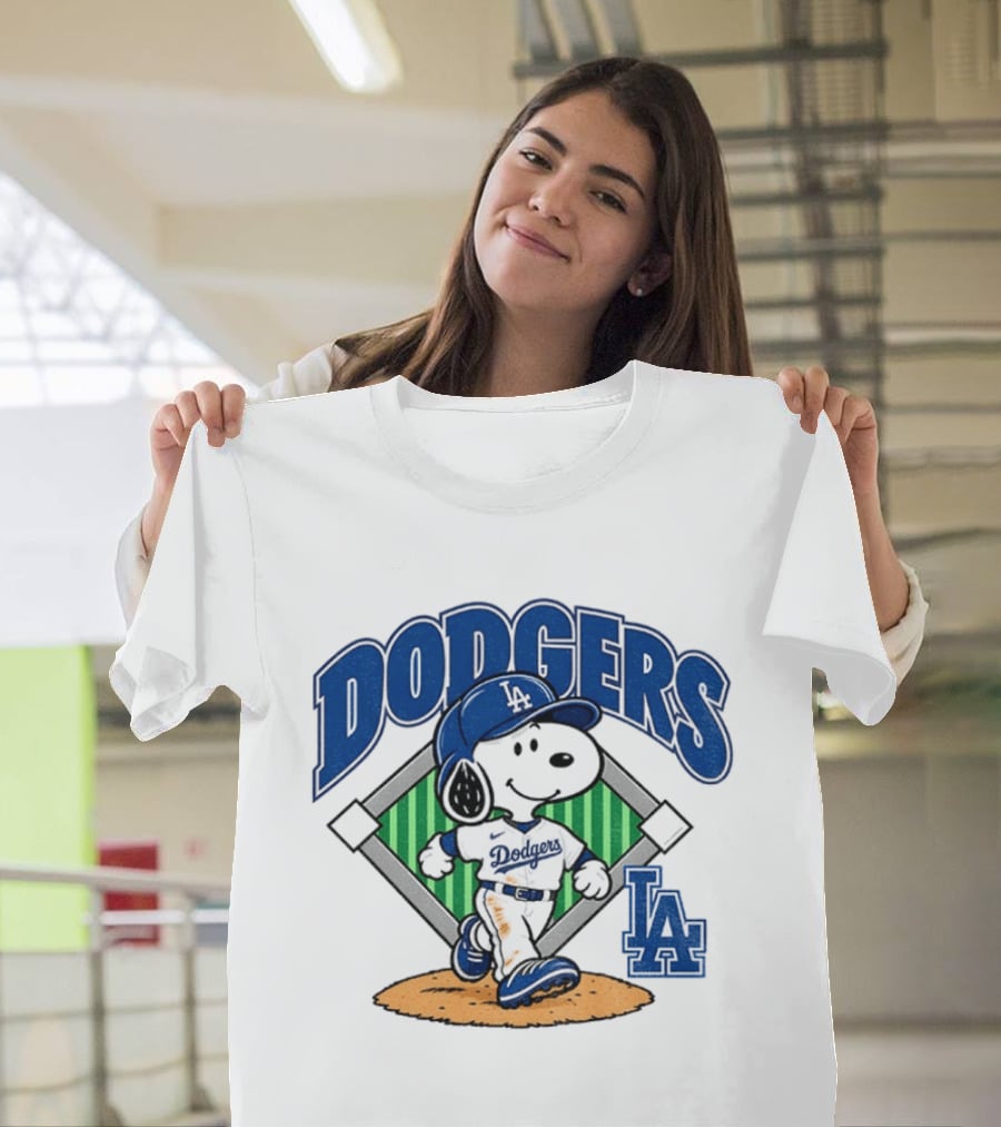 Snoopy Baseball Los Angeles Dodgers MLB Take October T-Shirt