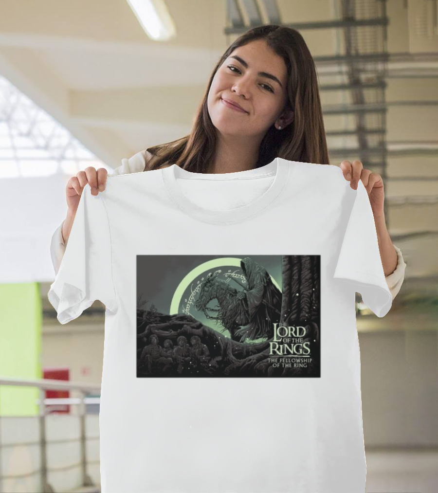The Lord Of The Rings The Fellowship Of The Ring Nazgûl And Hobbits Scene T-Shirt