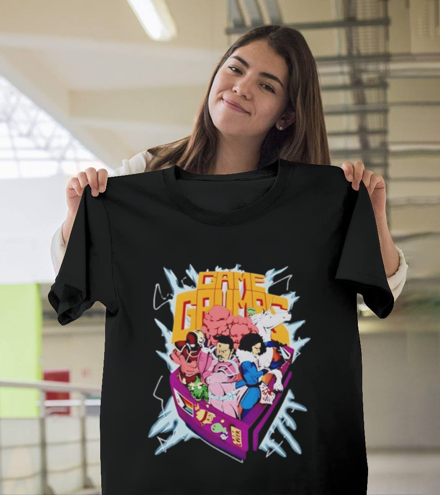 Game Grumps YouTube Gaming Retro Arcade Characters Explosion T-Shirt