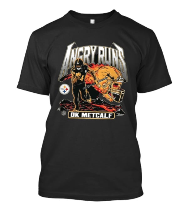 Pittsburgh Steelers Angry Runs DK Metcalf Football NFL Player T-Shirt