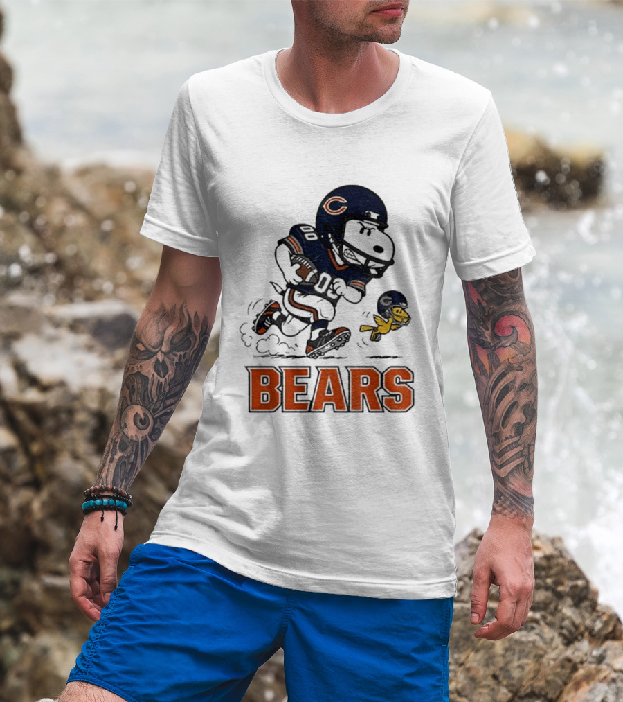 Chicago Bears Snoopy And Woodstock Football Team Fan T-Shirt