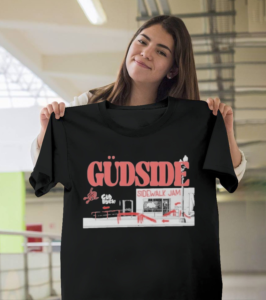 Güdside Sidewalk Jam Güd Byek Skateboard Street T-Shirt