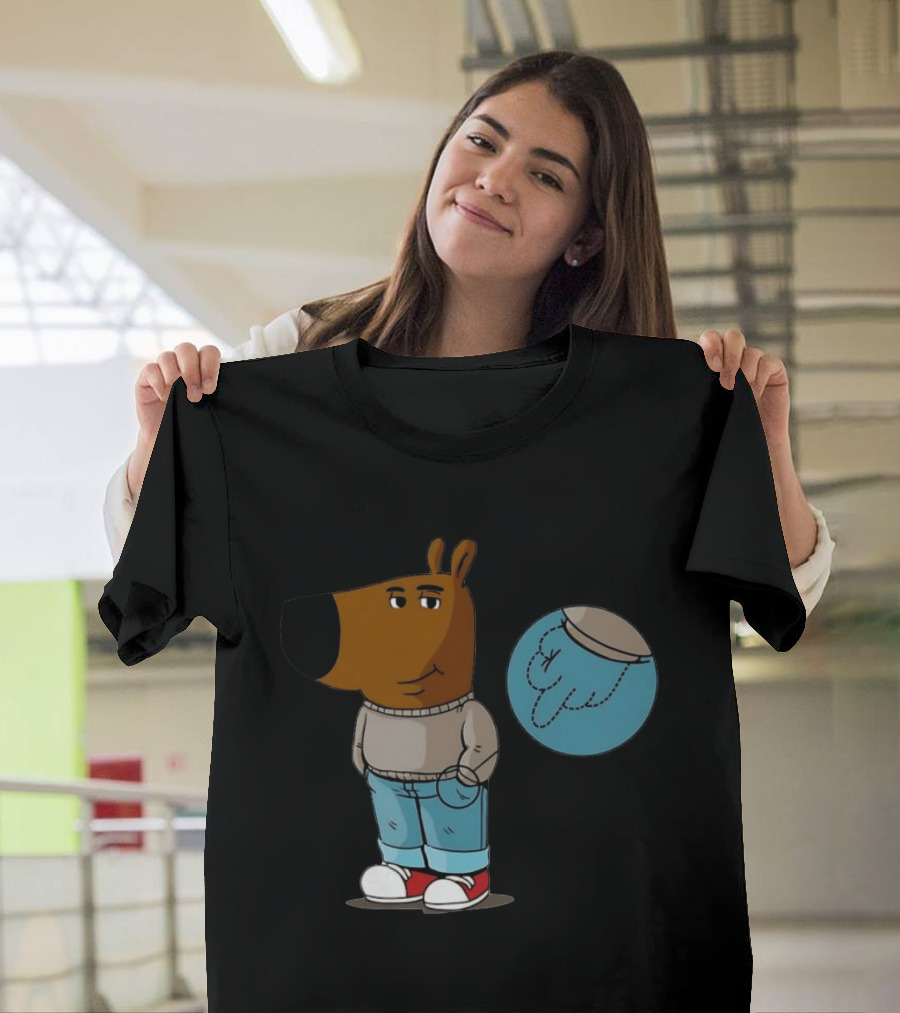 Chill Guy Middle Finger Bear Sweater Jeans Casual T-Shirt