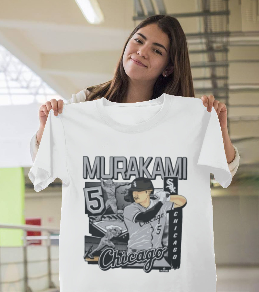 Murakami 5 Chicago White Sox Baseball Collage T-Shirt