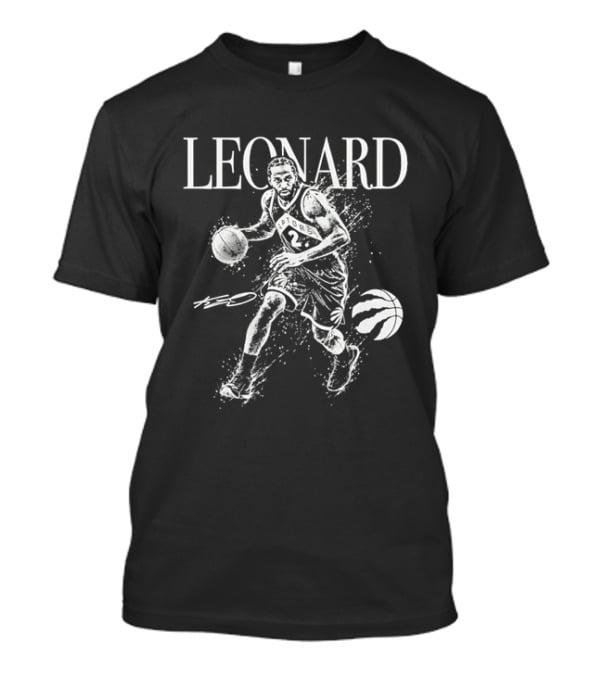 Kawhi Leonard Number 2 Toronto Raptors NBA Basketball Splatter T-Shirt