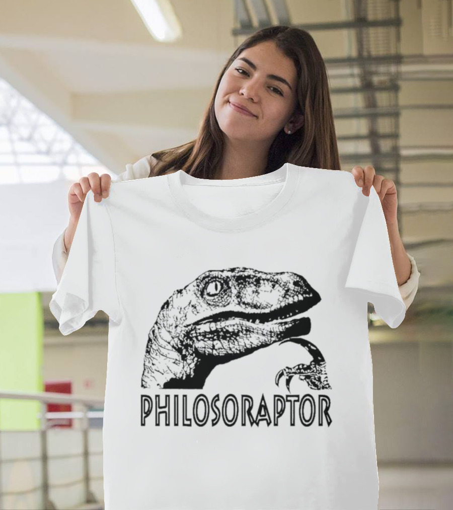 Philosoraptor Dinosaur Philosophy Meme T-Shirt