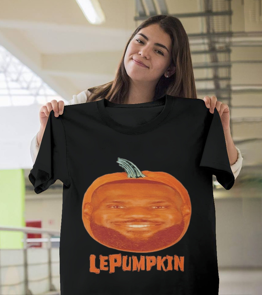 Lebron James Lepumpkin Pumpkin Happy Fall Halloween Basketball T-Shirt