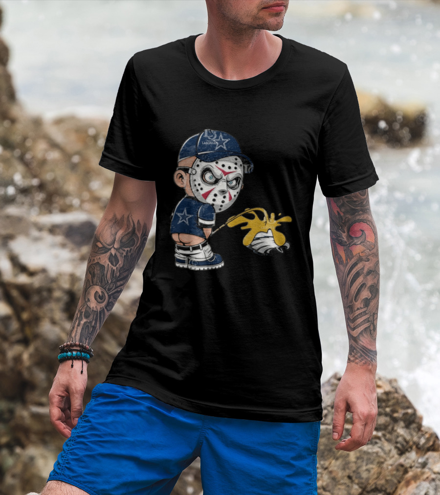 Dallas Cowboys Jason Voorhees Pissing On Philadelphia Eagles T-Shirt