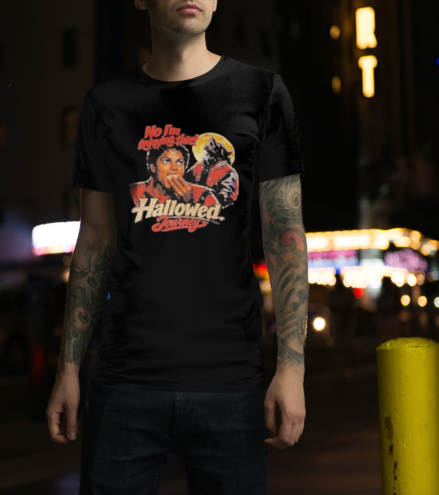 No I'm Enjoying This Hallowed Journey Werewolf Thriller Eating Popcorn T-Shirt