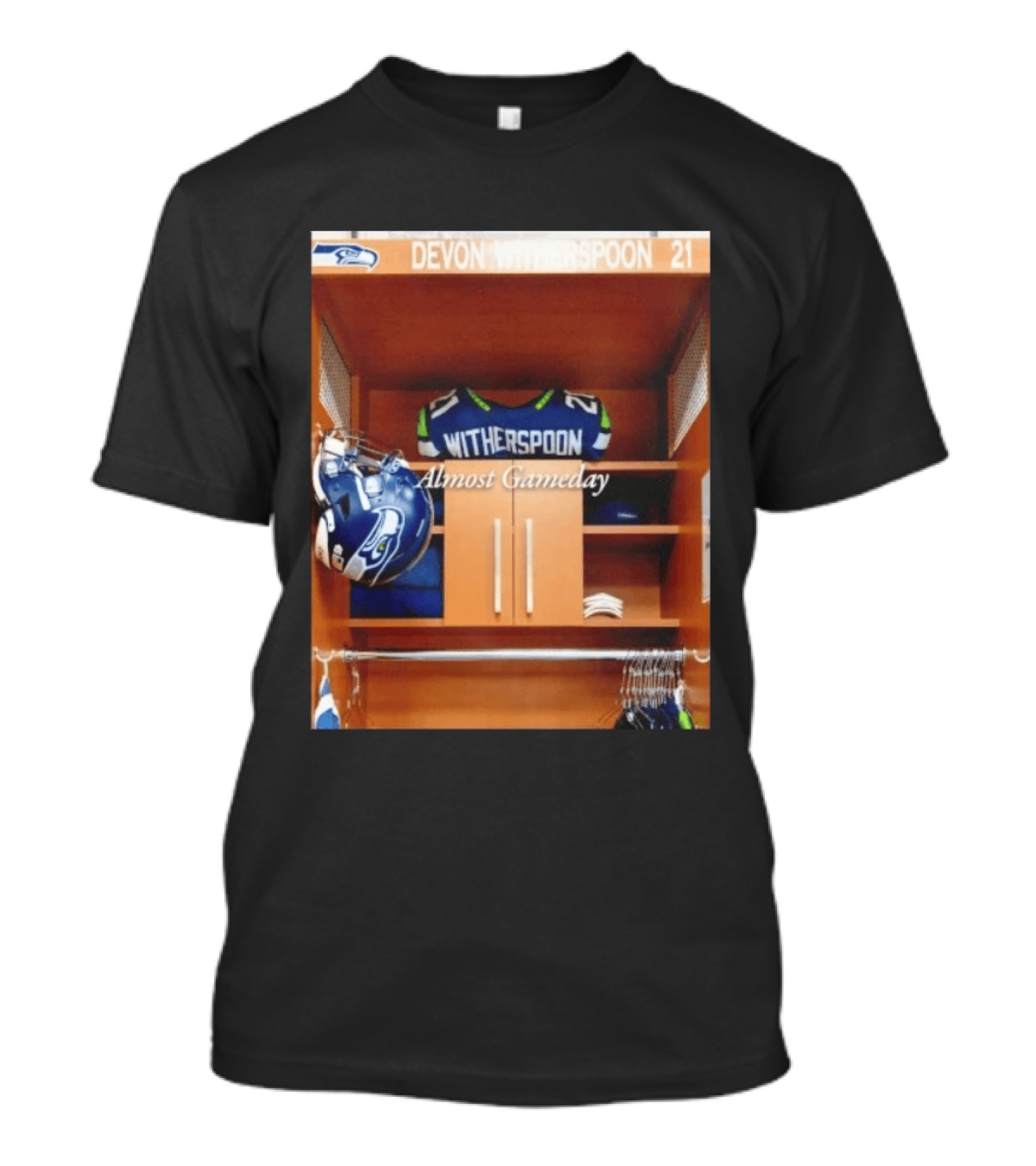 Devon Witherspoon Seattle Seahawks 21 Almost Gameday Locker Room T-Shirt