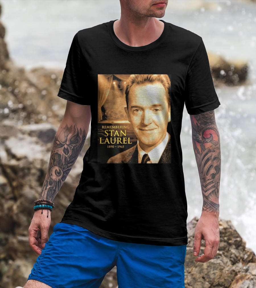 Remembering Stan Laurel 1890 1965 Vintage Theater T-Shirt