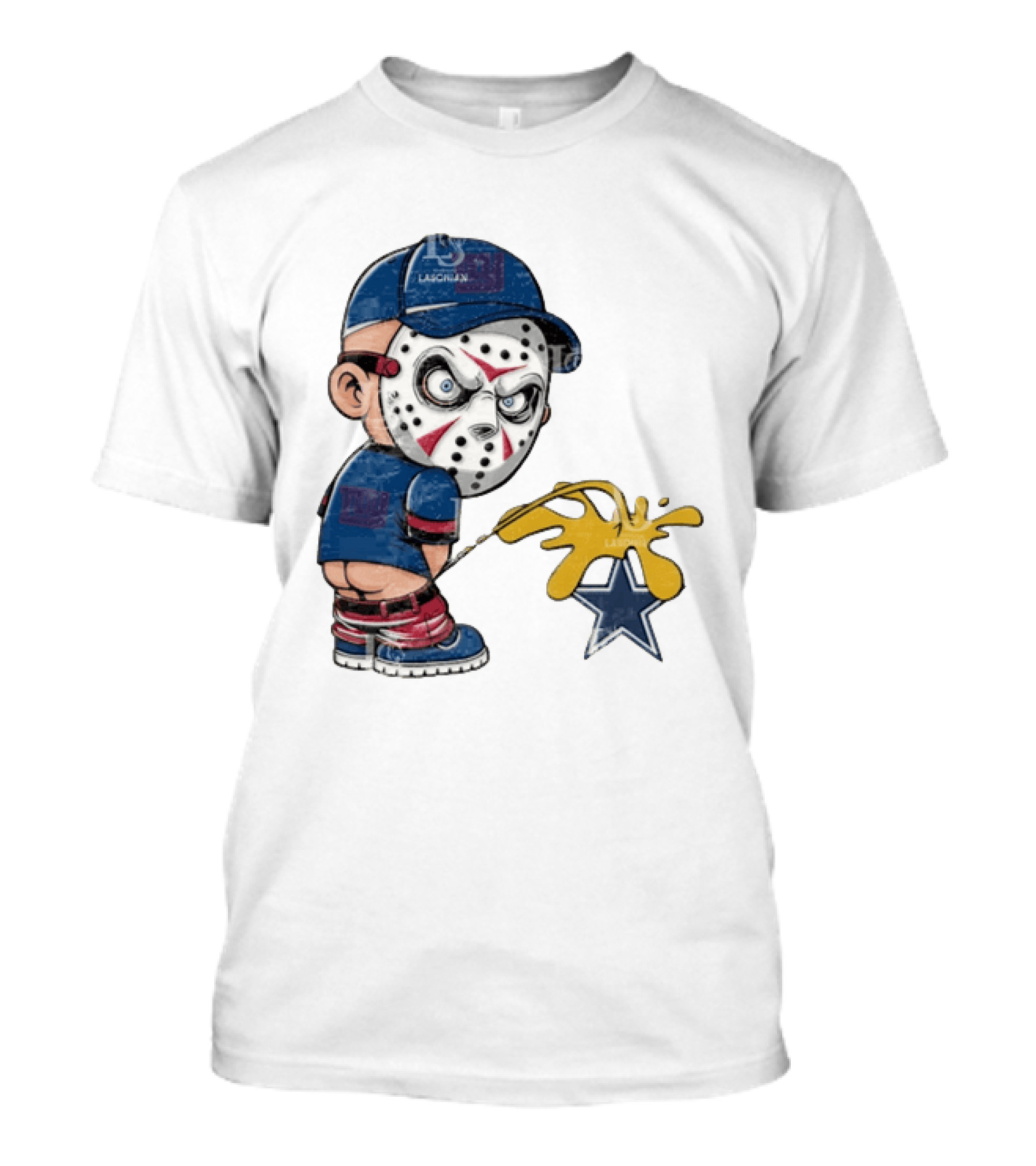 New York Giants Jason Voorhees Piss On Dallas Cowboys T-Shirt