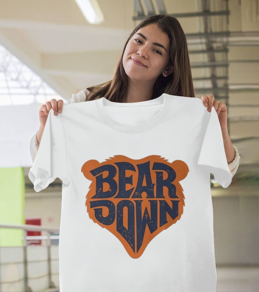Chicago Bears Bear Down Distressed Vintage Sports Fan T-Shirt