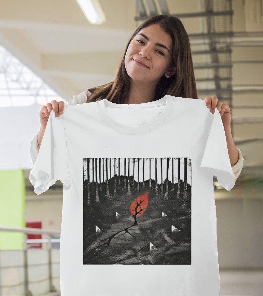 Sleeping With Sirens Tree Forest Alternative Rock Red Leaf T-Shirt