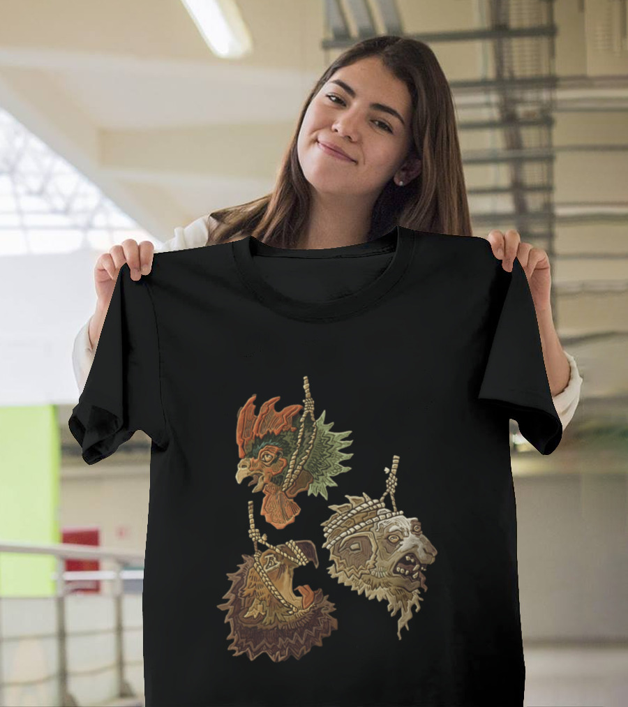 Three Severed Animal Heads With Nooses Vivid T-Shirt