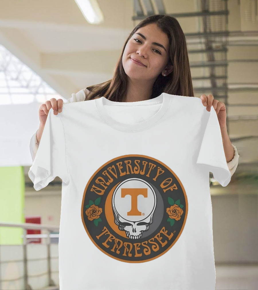 University Of Tennessee Grateful Dead Steal Your Face Skull Roses T-Shirt