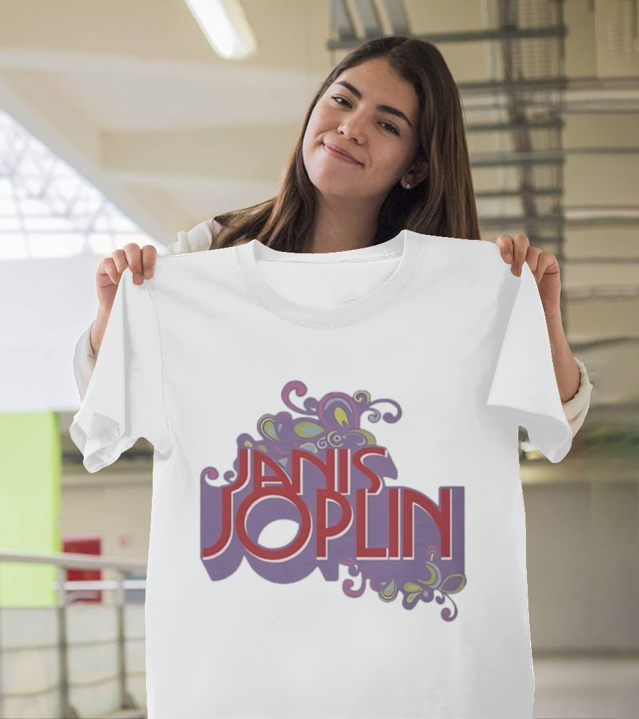 Janis Joplin Psychedelic Floral Rock Music T-Shirt