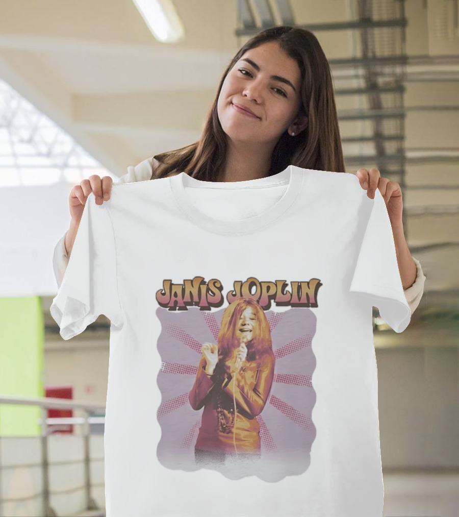 Janis Joplin Rock Legend Iconic Singer Image T-Shirt
