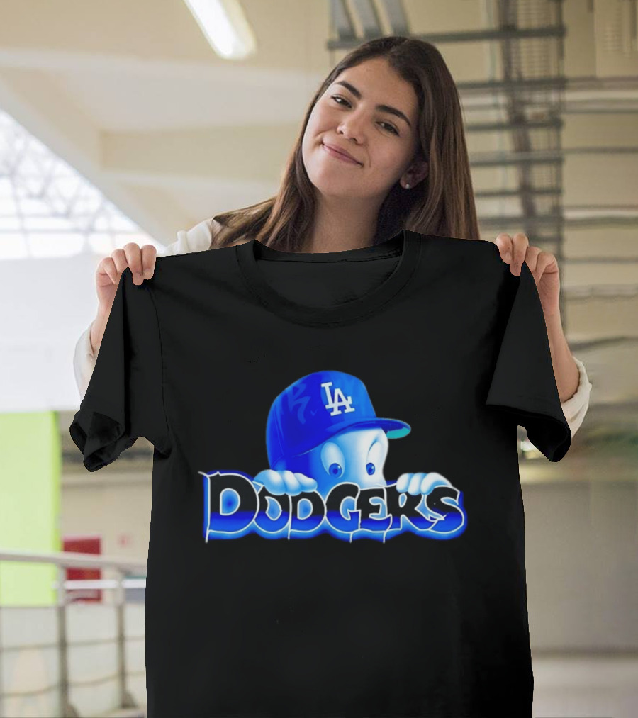 Casper Dodgers Los Angeles Baseball Cap Ghost T-Shirt