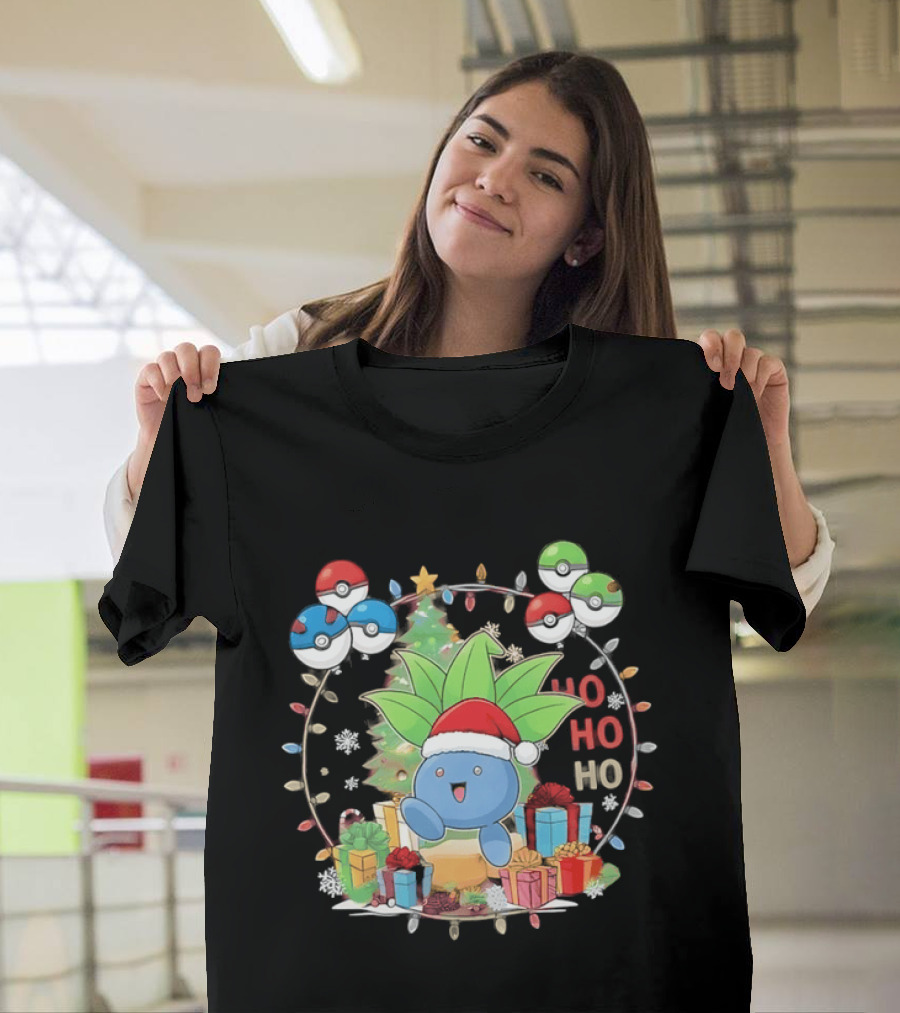 Oddish Ho Ho Ho Christmas Pokémon Festive Scene T-Shirt