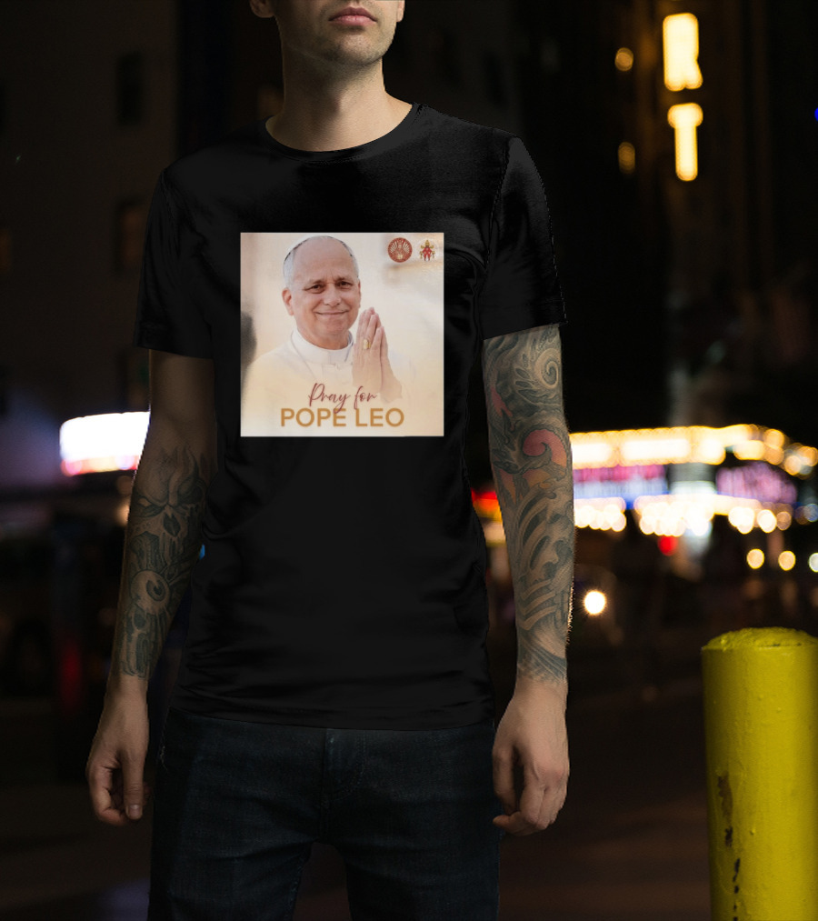Pray For Pope Leo Clerical Blessing With Clergy T-Shirt