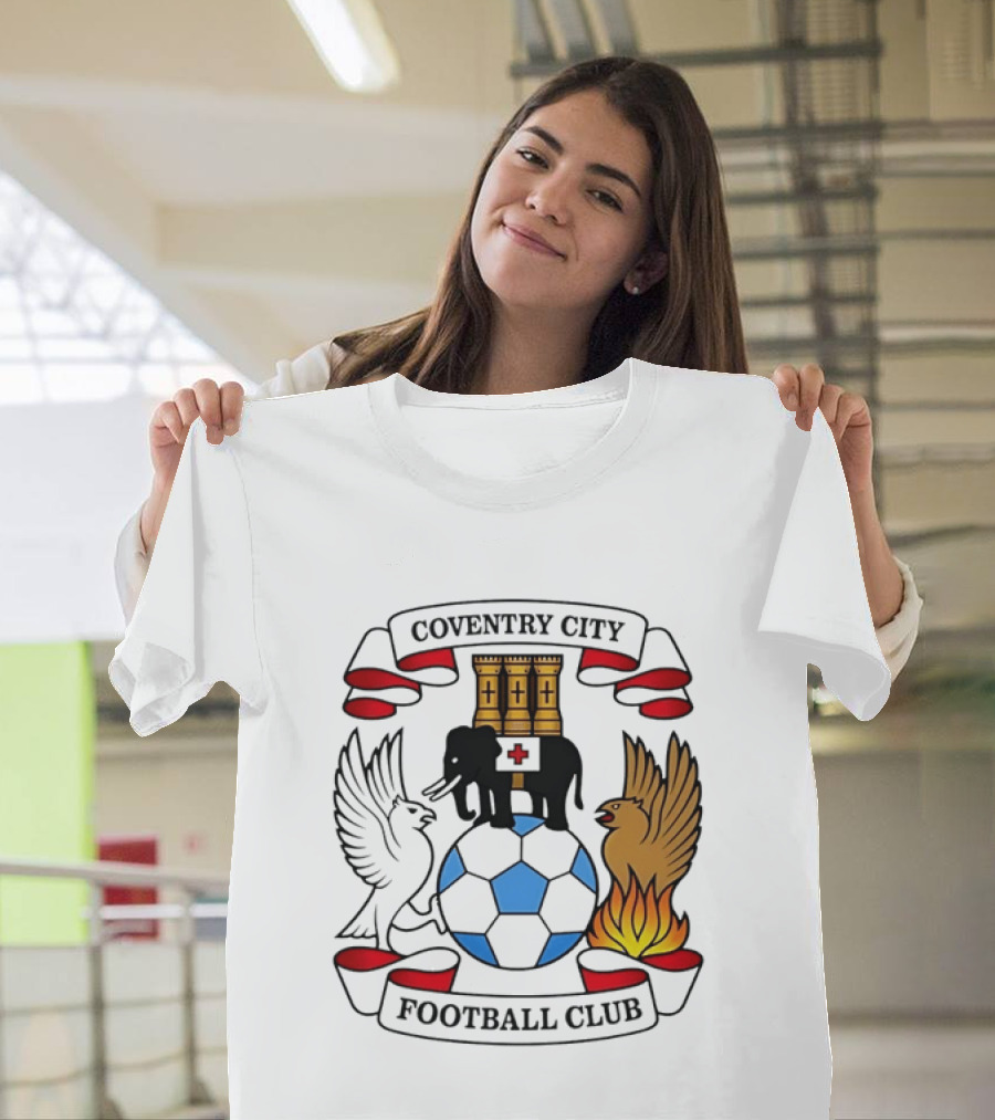 Coventry City Football Club Crest Elephant Phoenix Football T-Shirt