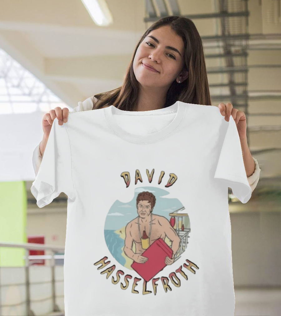 David Hasselfroth Lifeguard Bay Beach Rescue Scene T-Shirt