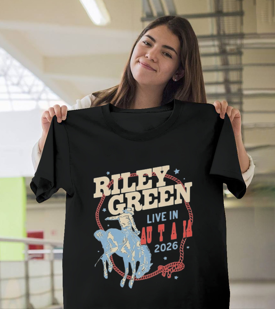 Riley Green Live In Australia 2026 Country Music Cowboy Rodeo T-Shirt