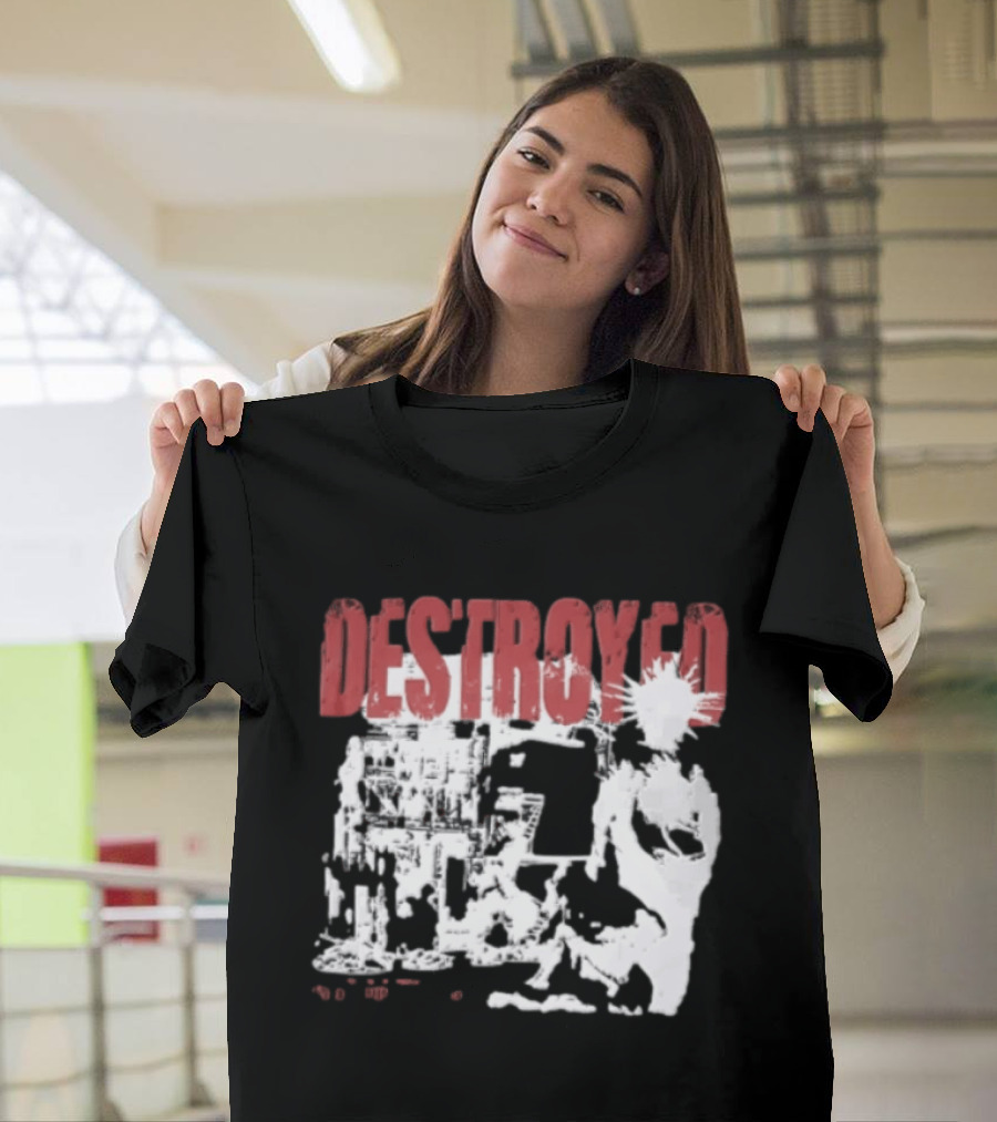 Sacred Reich Destroyed 1993 Ruined Building Spiky Figure T-Shirt