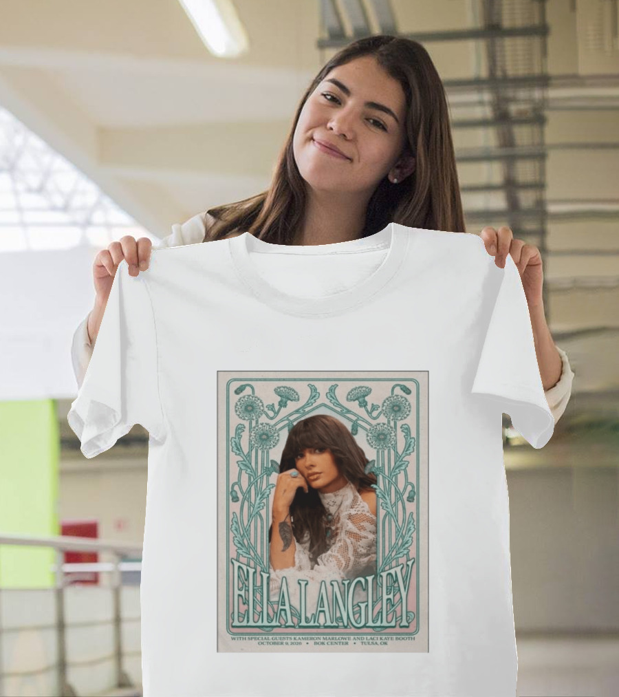 Ella Langley Live Tulsa OK October 9 2026 Bok Center Special Guests Kameron Marlowe Laci Kaye Booth T-Shirt