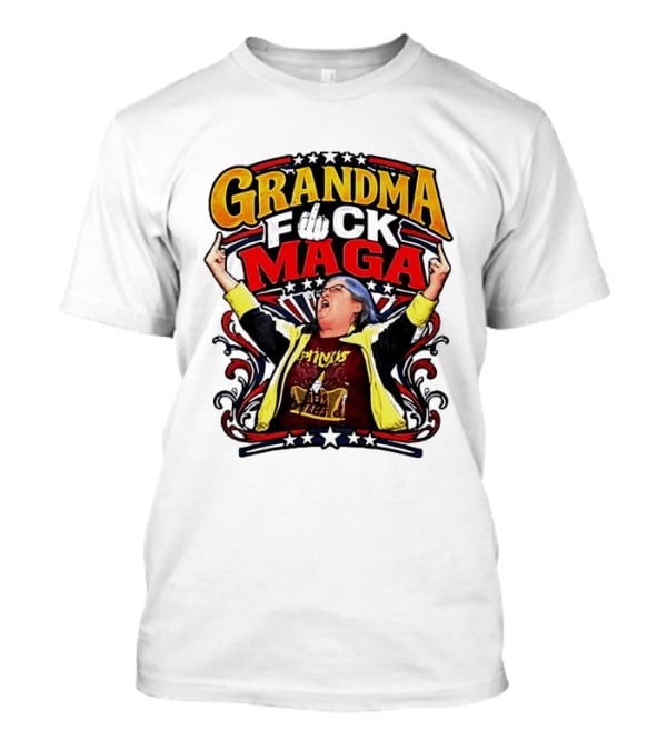 Grandma Fuck Maga Protest Middle Finger Gesture T-Shirt