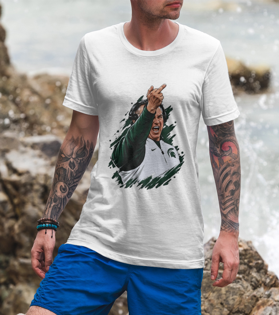 Michigan State Spartans Coach Gesture Iconic Sports Moment T-Shirt