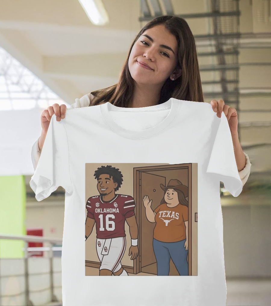 Oklahoma Sooners 16 Vs Texas Longhorns Football SEC Rivalry T-Shirt