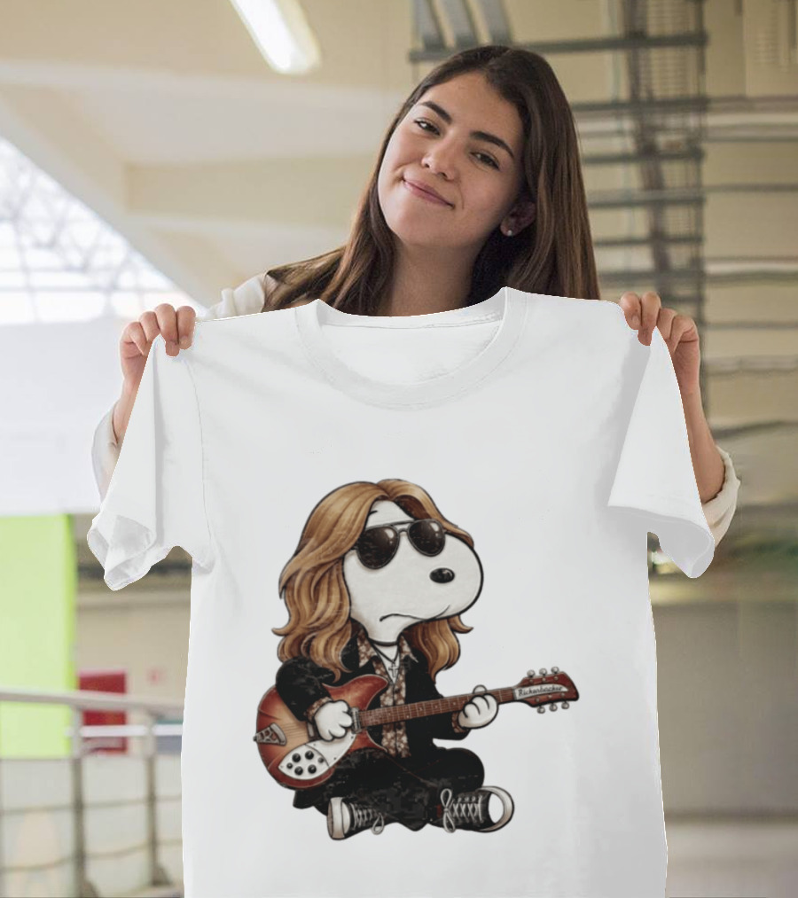 Tom Petty Snoopy Rickenbacker Guitar T-Shirt