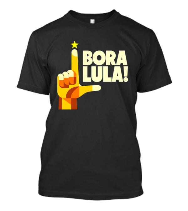 Bora Lula Political Campaign Brazil President Star Hand Gesture T-Shirt