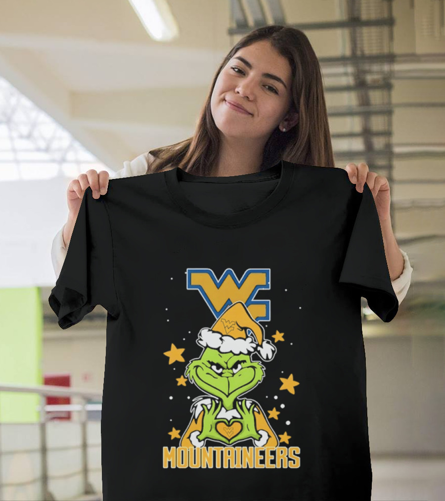 West Virginia Mountaineers Christmas Grinch Fan Gear T-Shirt