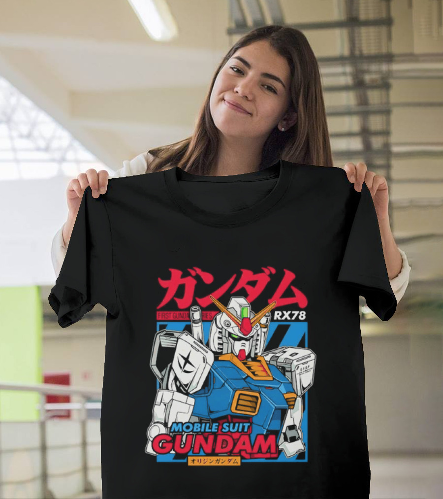 Mobile Suit Gundam RX 78 Iconic First Series Japanese Kanji T-Shirt