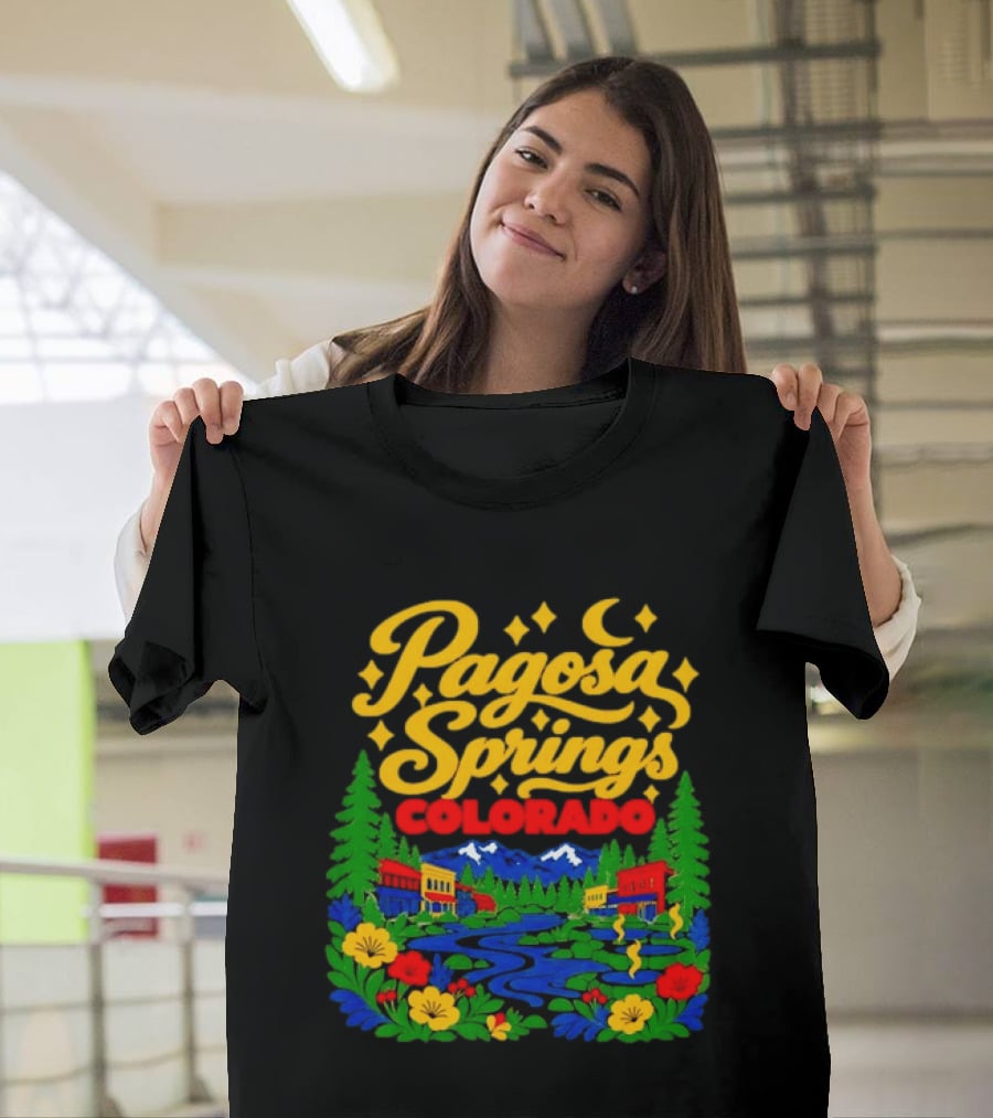 Pagosa Springs Colorado Scenic Nature And Village T-Shirt