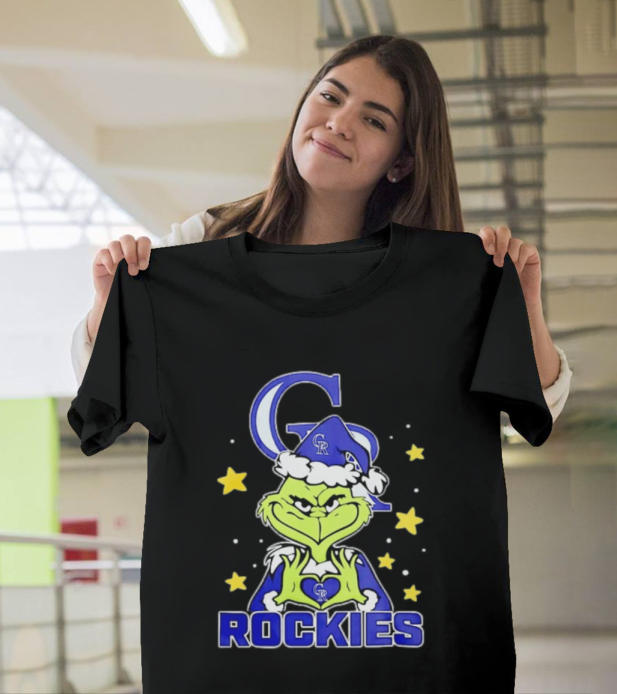 Grinch Colorado Rockies Christmas 2026 I Hate Everybody Except Rockies T-Shirt