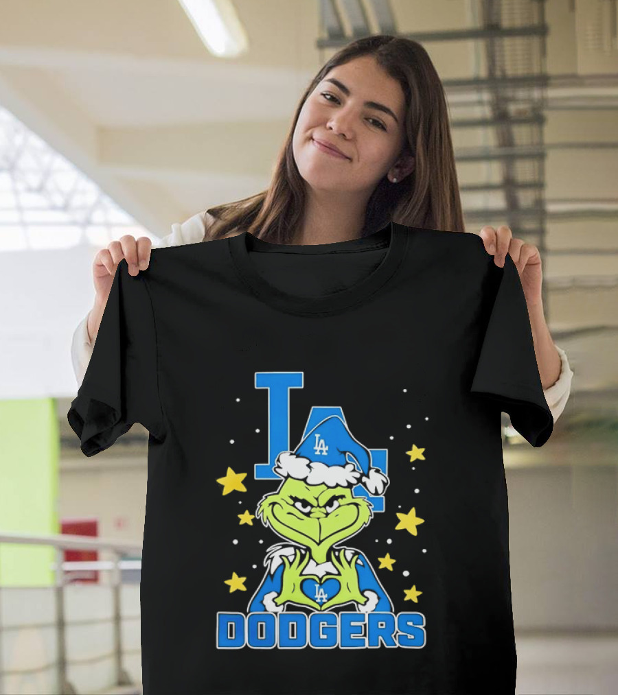 Grinch Los Angeles Dodgers Christmas 2026 Love LA Dodgers T-Shirt