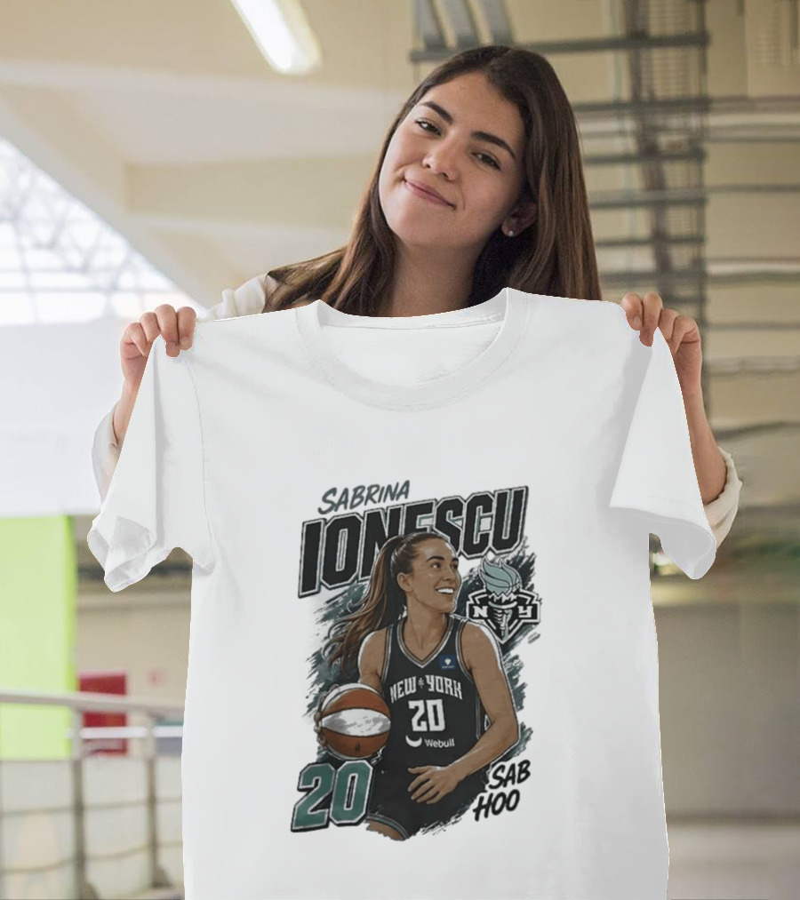 New York Liberty Sabrina Ionescu 2026 20 Sab Hoop T-Shirt