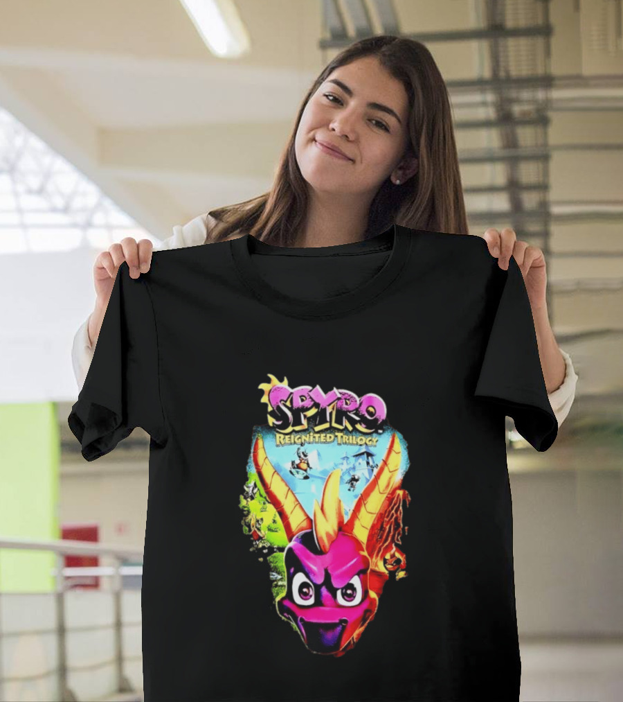 Spyro Reignited Trilogy PlayStation Game Dragon Character Image T-Shirt