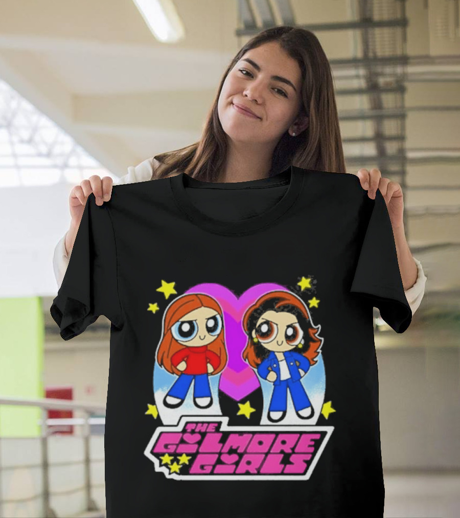 The Gilmore Girls Characters As Powerpuff Girls With Stars T-Shirt