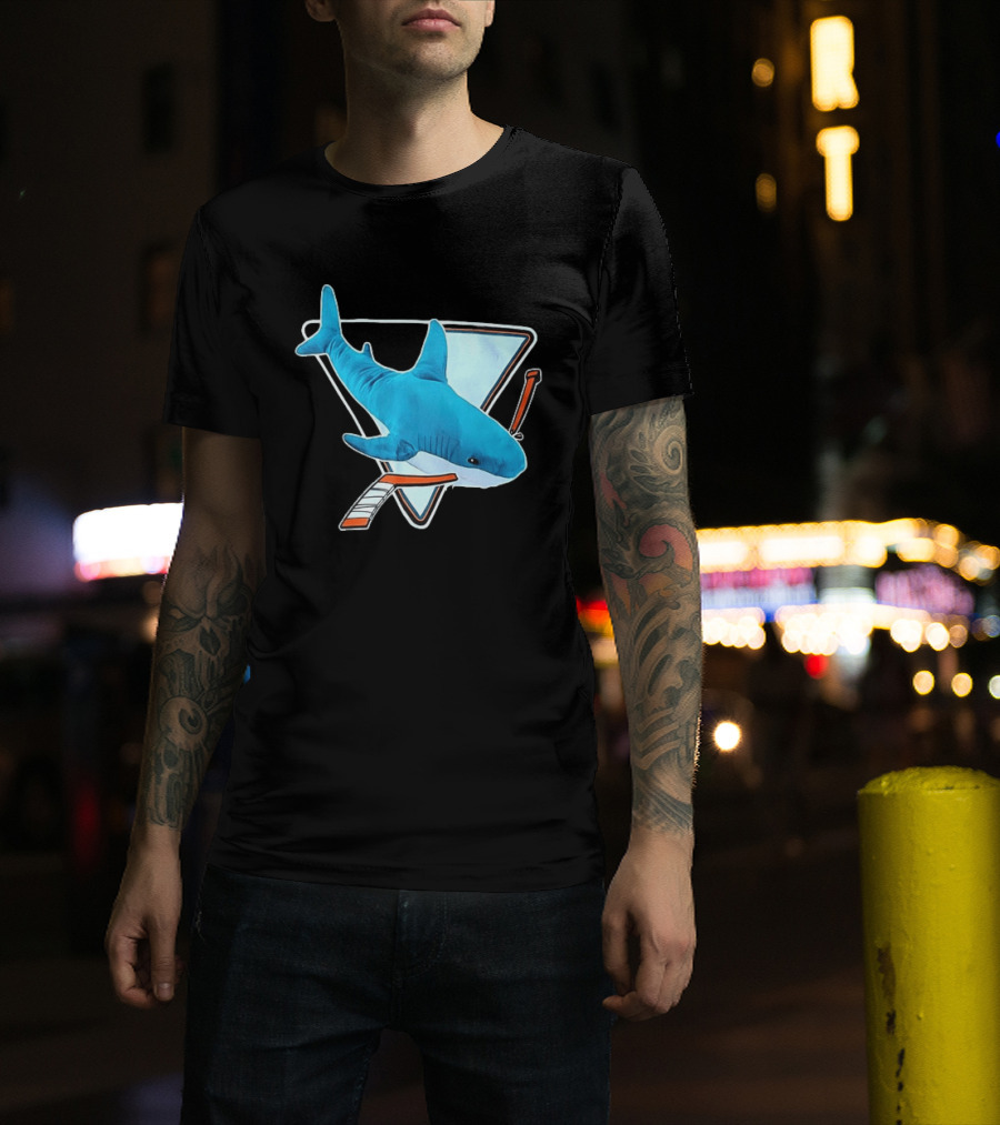 San Jose Sharks Hockey Stick Triangle Plush Toy T-Shirt
