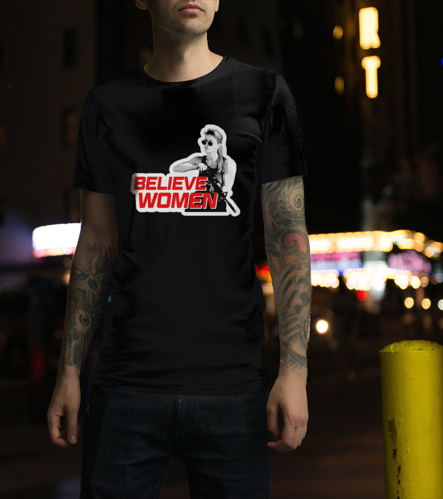 Believe Women Sarah Connor Terminator Halftone T-Shirt