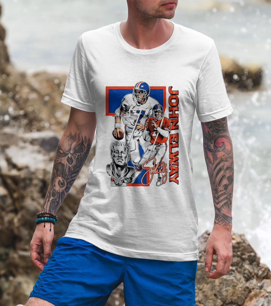 John Elway Denver Broncos Number 7 Quarterback T-Shirt